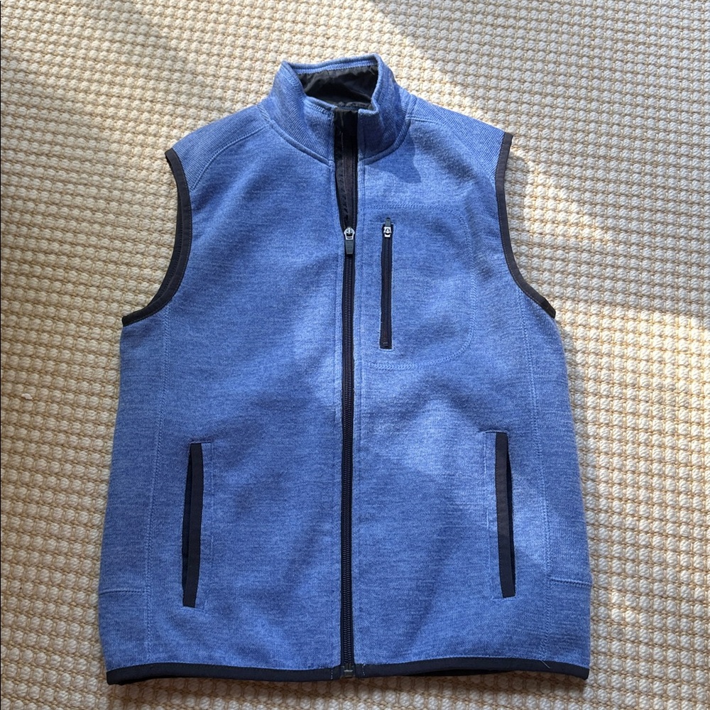 johnnie-O Navy Vest with Zip Closure